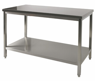 photo 1 table inox centrale démontable, entièrement en inox 441, résistante 900 x 600 x 900