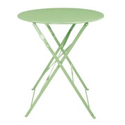 Photo 1 matériel référence FT272: Table de terrasse carrée pliante en acier Bolero vert clair 595 mm