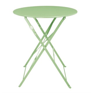 photo 1 table de terrasse carrée pliante en acier bolero vert clair 595 mm