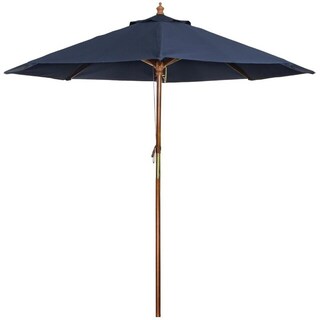 photo 1 parasol rond bolero 3m bleu marine