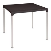 Photo 1 matériel référence GJ970: Table carrée avec pieds aluminium Bolero noire 750mm
