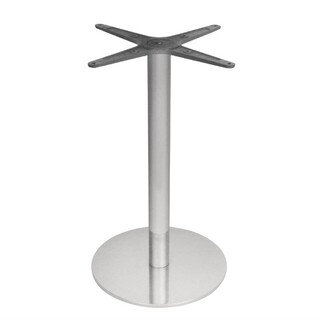 photo 1 pied de table rond en acier inoxydable bolero