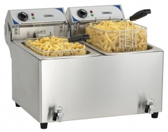 Photo 1 matériel référence CFEV102: Friteuse électrique 2 x 10 L avec vidange 2 x 2.800 W monophasé
