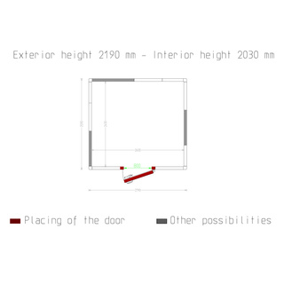 photo 5 chambre iso 80, dim. int. 2630 x 2430 xh 2030 mm  12,97 m