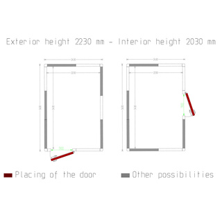 photo 2 chambre iso 100, dim.int.2230 x 3430 xh 2230 mm  17,06 m