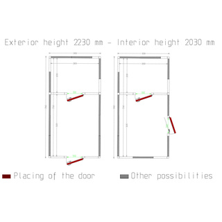 photo 5 chambre combi iso 100, dim.int. 2830 x 3630  2830 x 2030 xh 2230 mm  22,91  12,81 m