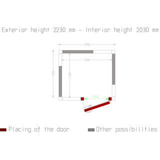 photo 5 chambre iso 100, dim. int. 1630 x 1430 xh 2030 mm  4,73  m