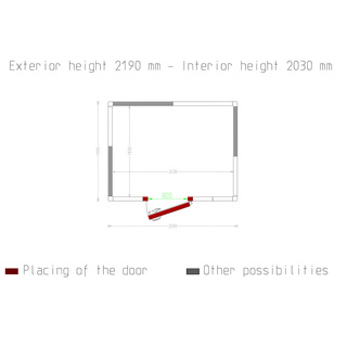 photo 5 chambre iso 80, dim. int. 2430 x 1830 xh 2030 mm  9,03 m