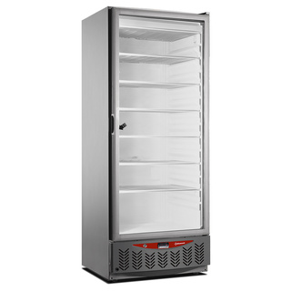 photo 1 congélateur statique, porte vitrée, 525 litres, gn2/1600x400, inox