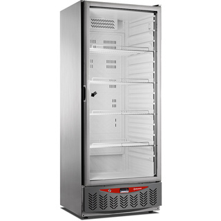 photo 1 frigo ventilé, 525 litres, porte vitrée, gn2/1600x400, acier inox