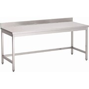 Photo 1 matériel référence GN115: Table inox sans étagère basse avec dosseret Gastro M 1000 x 700 x 850mm