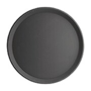 Photo 1 matériel référence C558: Plateau antidérapant en plastique Olympia Kristallon rond noir 406mm