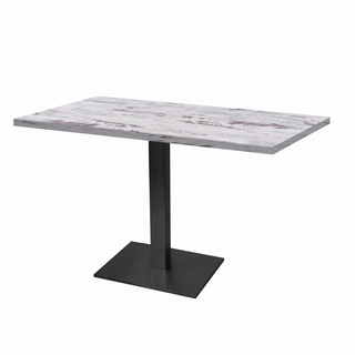 photo 1 tables rectangulaires 110 x 70cm pied noir - chene islande - lot de 2 tables