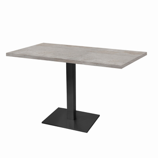photo 1 tables rectangulaires 110 x 70cm pied noir - beton naturel - lot de 2 tables