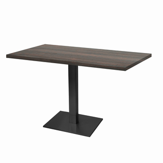 photo 1 tables rectangulaires 110 x 70cm pied noir - hipster bronze - lot de 2 tables