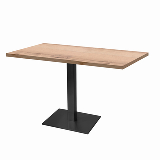 photo 1 tables rectangulaires 110 x 70cm pied noir - chene delano - lot de 2 tables