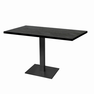 photo 1 tables rectangulaires 110 x 70cm pied noir - marquina - lot de 2 tables