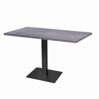 photo 1 tables rectangulaires 110 x 70cm pied noir - copperfield gris - lot de 2 tables