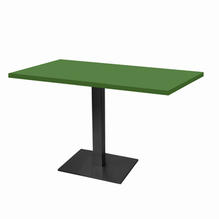 photo 1 tables rectangulaires 110 x 70cm pied noir - vert lime - lot de 2 tables