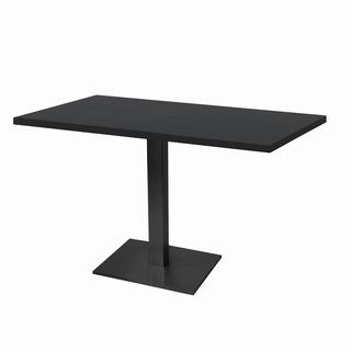 photo 1 tables rectangulaires 110 x 70cm pied noir - noir 1200vv - lot de 2 tables