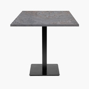 Photo 1 matériel référence MIL77E048-8314: Tables carrées 70x70cm pied noir - caldeira - Lot de 4 tables
