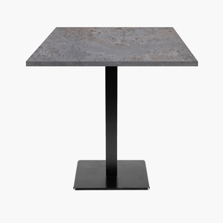 photo 1 tables carrées 70x70cm pied noir - caldeira - lot de 4 tables