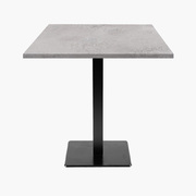Photo 1 matériel référence MIL77E2007W: Tables carrées 70x70cm pied noir - cuma light - Lot de 4 tables