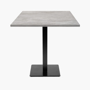 Photo 1 matériel référence MIL77E2550E: Tables carrées 70x70cm pied noir - beton naturel - Lot de 4 tables