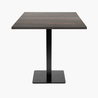 photo 1 tables carrées 70x70cm pied noir - hipster bronze - lot de 4 tables