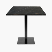 Photo 1 matériel référence MIL77E3476P: Tables carrées 70x70cm pied noir - marbre elite - Lot de 4 tables