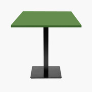 Photo 1 matériel référence MIL77EU04B-6508: Tables carrées 70x70cm pied noir - vert lime - Lot de 4 tables