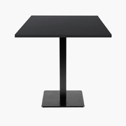 Photo 1 matériel référence MIL77EU601: Tables carrées 70x70cm pied noir - noir 1200vv - Lot de 4 tables