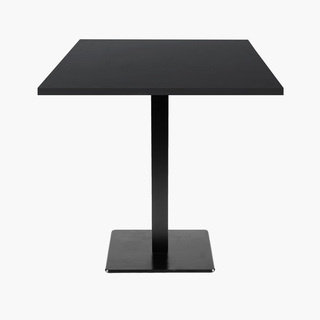 photo 1 tables carrées 70x70cm pied noir - noir 1200vv - lot de 4 tables