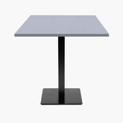 Photo 1 matériel référence MIL77EU68117: Tables carrées 70x70cm pied noir - gris perle - Lot de 4 tables