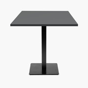 Photo 1 matériel référence MIL77EU72995: Tables carrées 70x70cm pied noir - gris anthracite - Lot de 4 tables