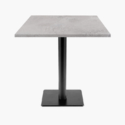 Photo 1 matériel référence MILT77E2007W: Tables carrées 70x70cm pied noir - cuma light - Lot de 4 tables