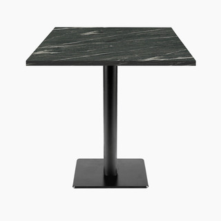 photo 1 tables carrées 70x70cm pied noir - calypso - lot de 4 tables