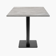 Photo 1 matériel référence MILT77E2550E: Tables carrées 70x70cm pied noir - beton naturel - Lot de 4 tables