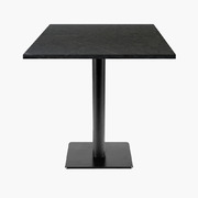 Photo 1 matériel référence MILT77E5156SOLID: Tables carrées 70x70cm pied noir - marquina - Lot de 4 tables