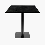 Photo 1 matériel référence MILT77EU1049P: Tables carrées 70x70cm pied noir - noir moon - Lot de 4 tables