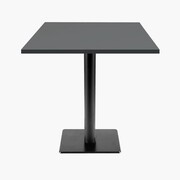Photo 1 matériel référence MILT77EU601: Tables carrées 70x70cm pied noir - noir 1200vv - Lot de 4 tables