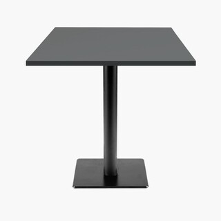 photo 1 tables carrées 70x70cm pied noir - noir 1200vv - lot de 4 tables