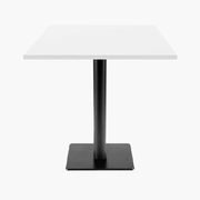 Photo 1 matériel référence MILT77EU9010: Tables carrées 70x70cm pied noir - blanc 1026vv - Lot de 4 tables