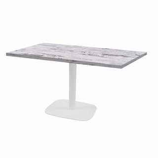 photo 1 tables rectangulaires 110 x 70cm pied blanc - chene islande - lot de 2 tables
