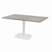 Photo 1 matériel référence RNDB11070ME2550E: Tables rectangulaires 110 x 70cm pied blanc - beton naturel - Lot de 2 tables