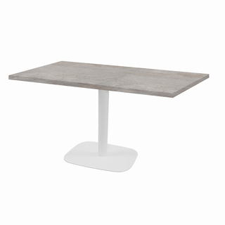 photo 1 tables rectangulaires 110 x 70cm pied blanc - beton naturel - lot de 2 tables
