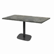 Photo 1 matériel référence RNDN11070ME121P: Tables rectangulaires 110 x 70cm pied noir - pierre metallisee - Lot de 2 tables