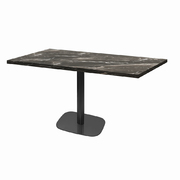 Photo 1 matériel référence RNDN11070ME1456P: Tables rectangulaires 110 x 70cm pied noir - marbre royal - Lot de 2 tables