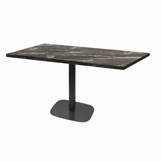 photo 1 tables rectangulaires 110 x 70cm pied noir - marbre royal - lot de 2 tables