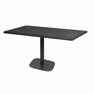 photo 1 tables rectangulaires 110 x 70cm pied noir - marbre elite - lot de 2 tables